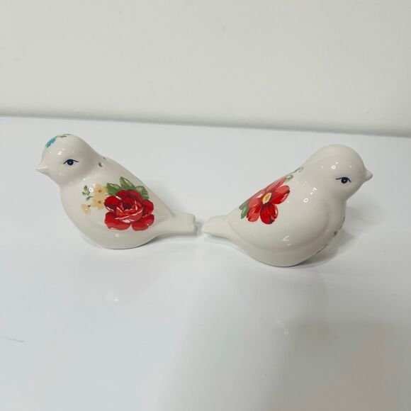 Pioneer Woman Bird Floral Salt and Pepper Shakers - Picture 1 of 4